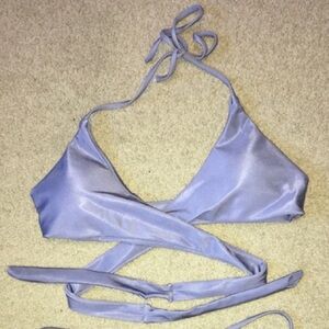 Lilac tie bikini top